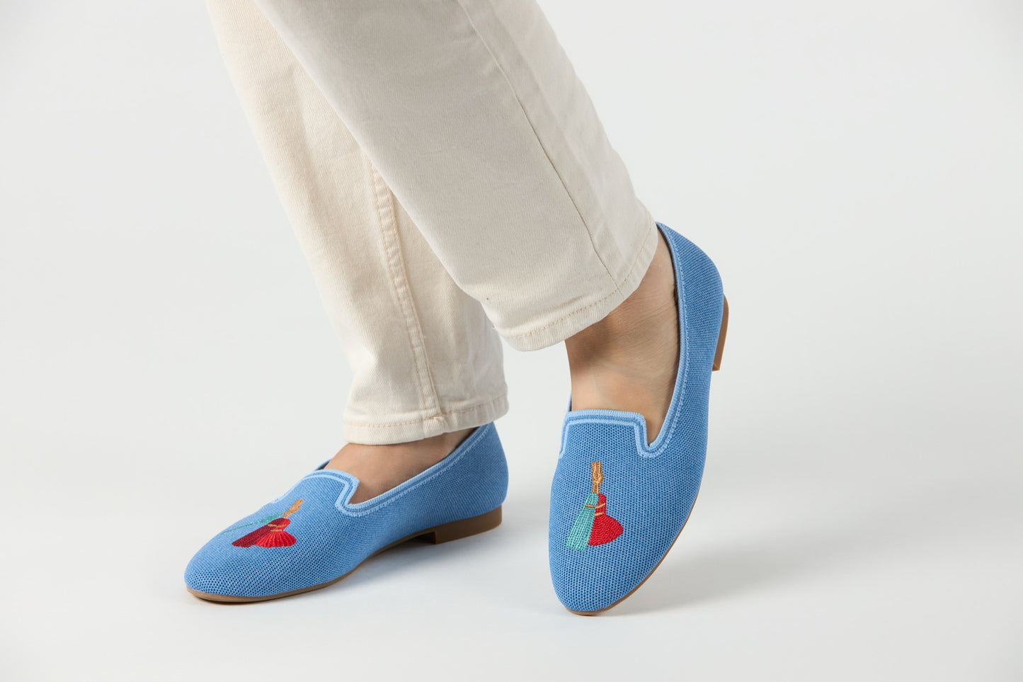 Faro Denim Blue Flyknit Loafers