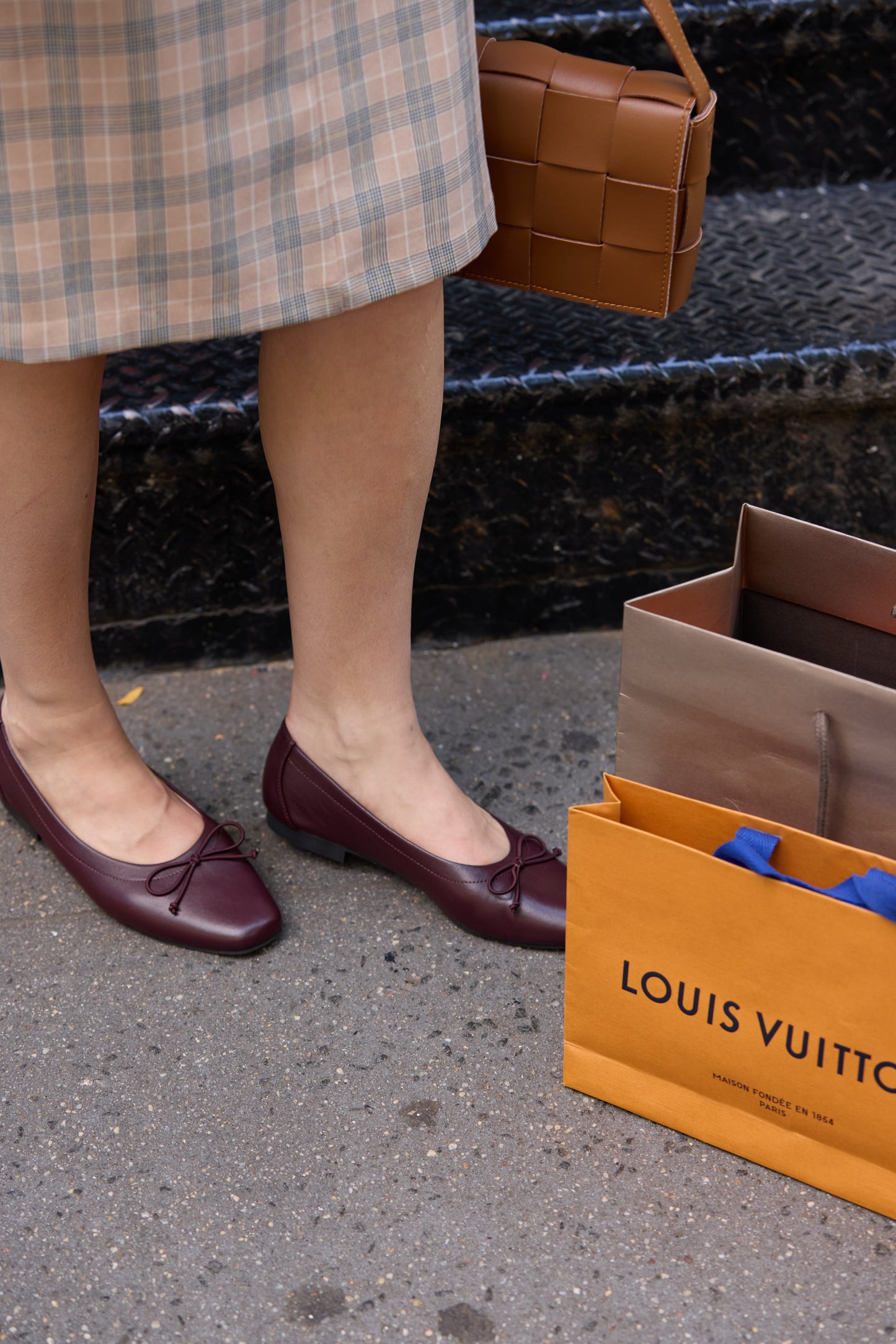 Geneva Burgundy Leather Flats