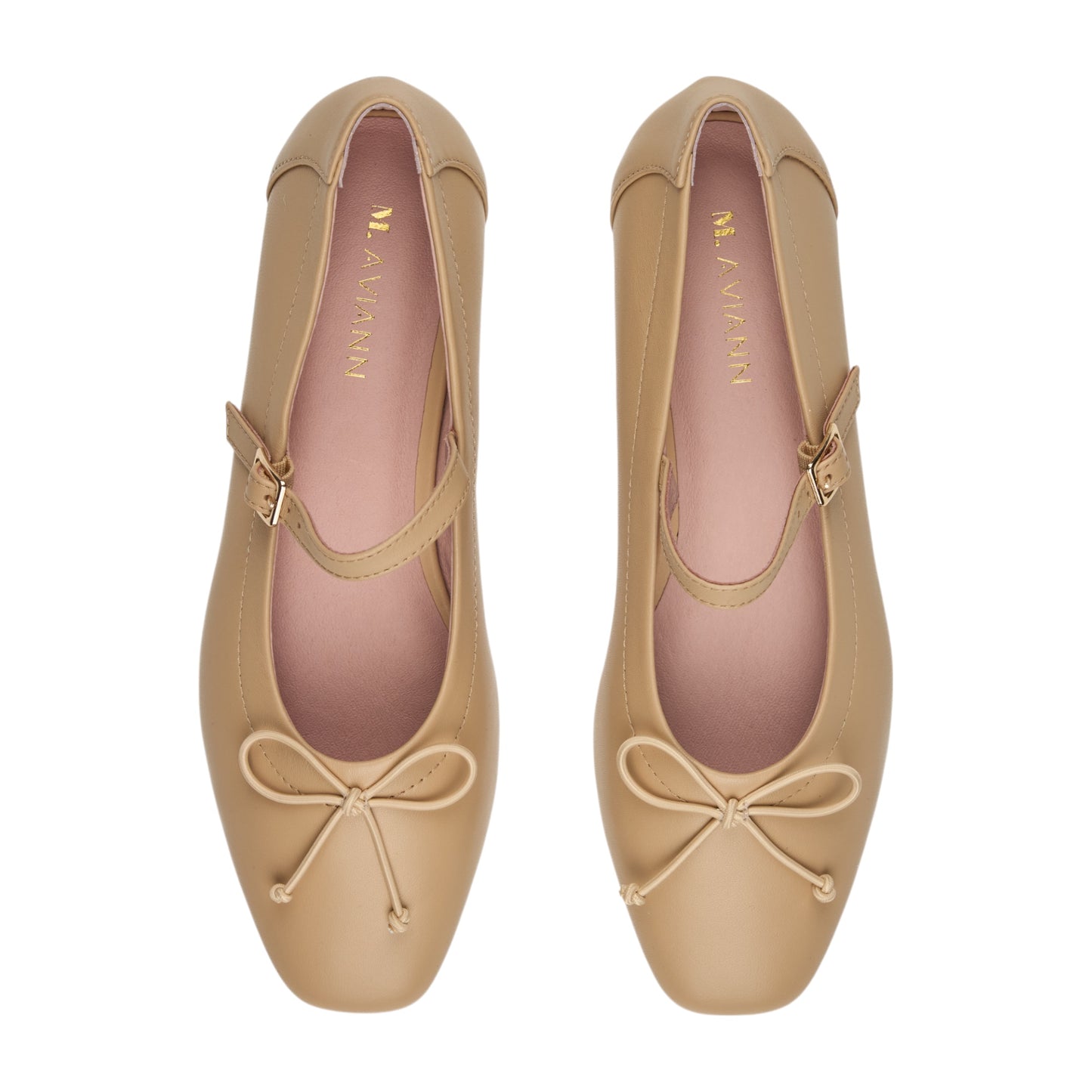Geneva MJ Ecru Beige Flats