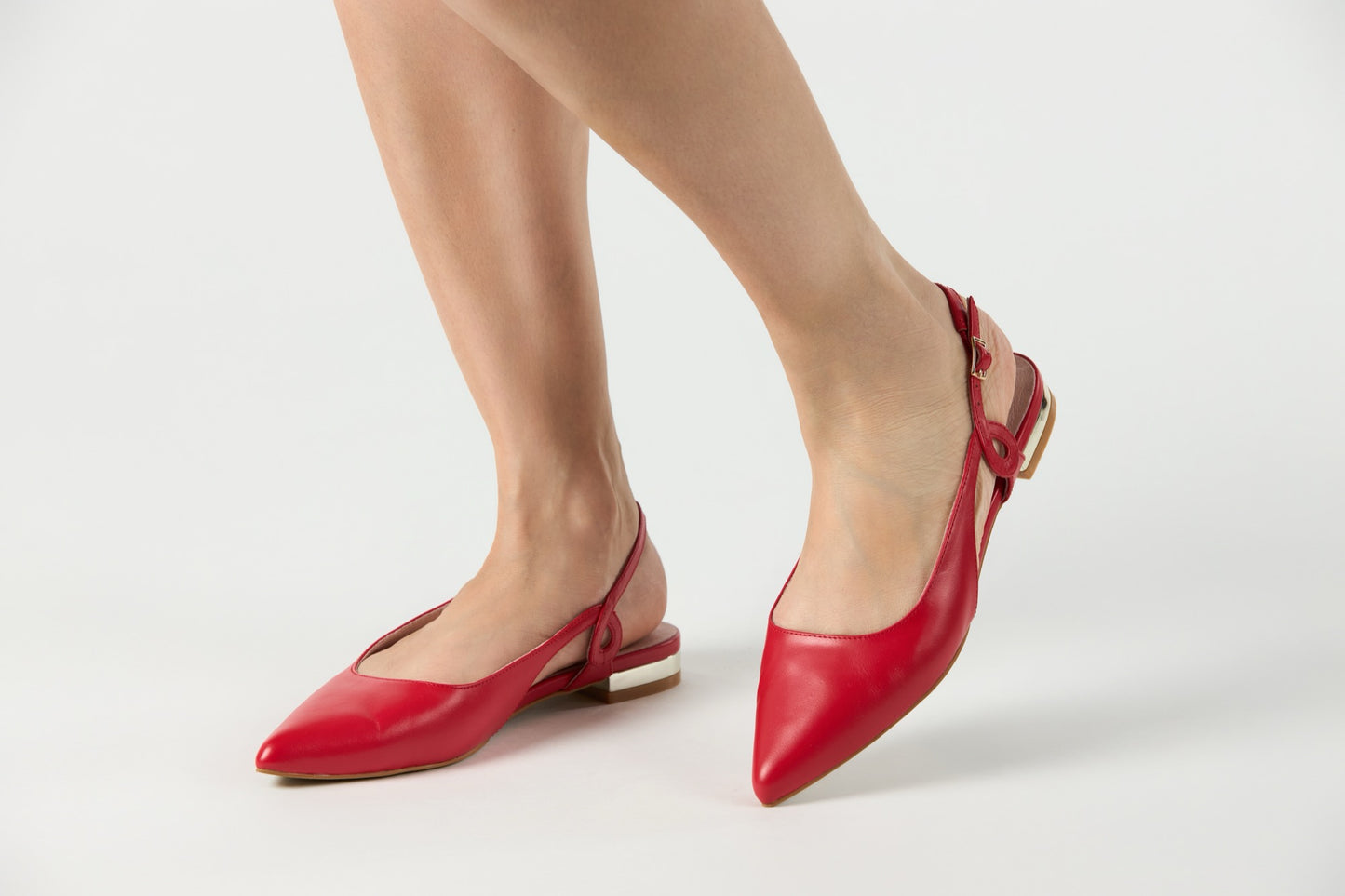 Hampton Red Rojo Sling Back Flats