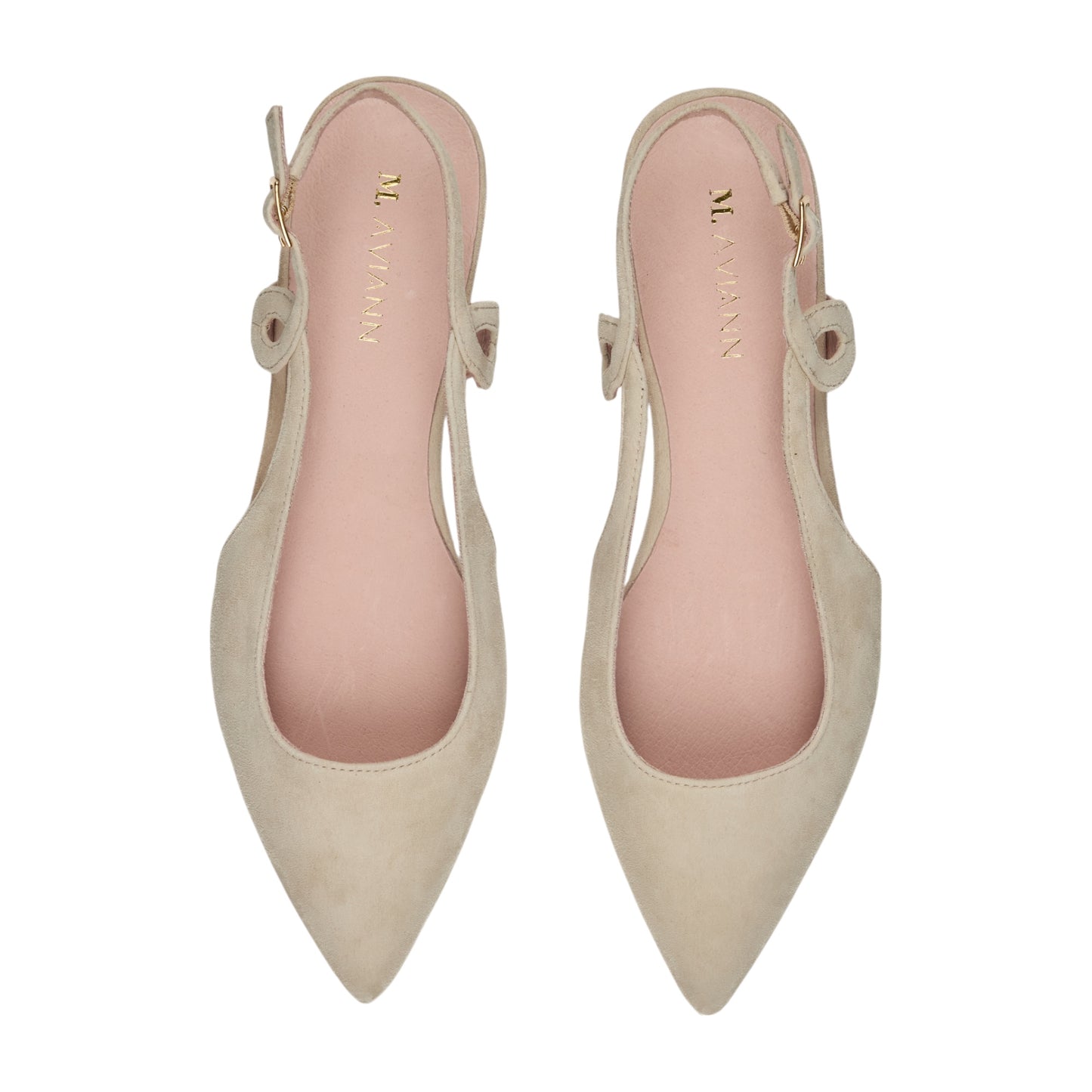 Hampton Stone Beige Sling Back Flats