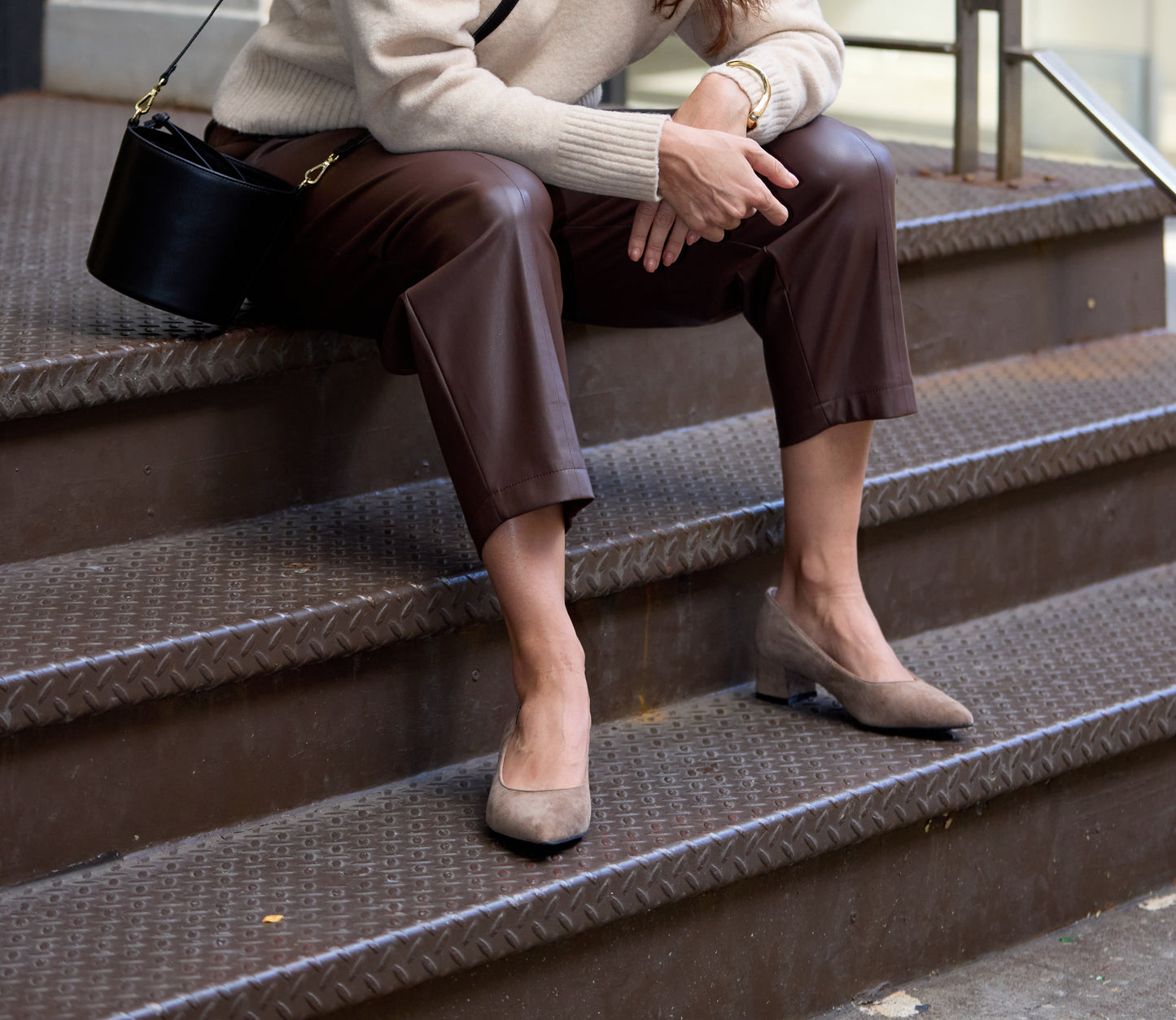 Lisbon Suede Heels Taupe