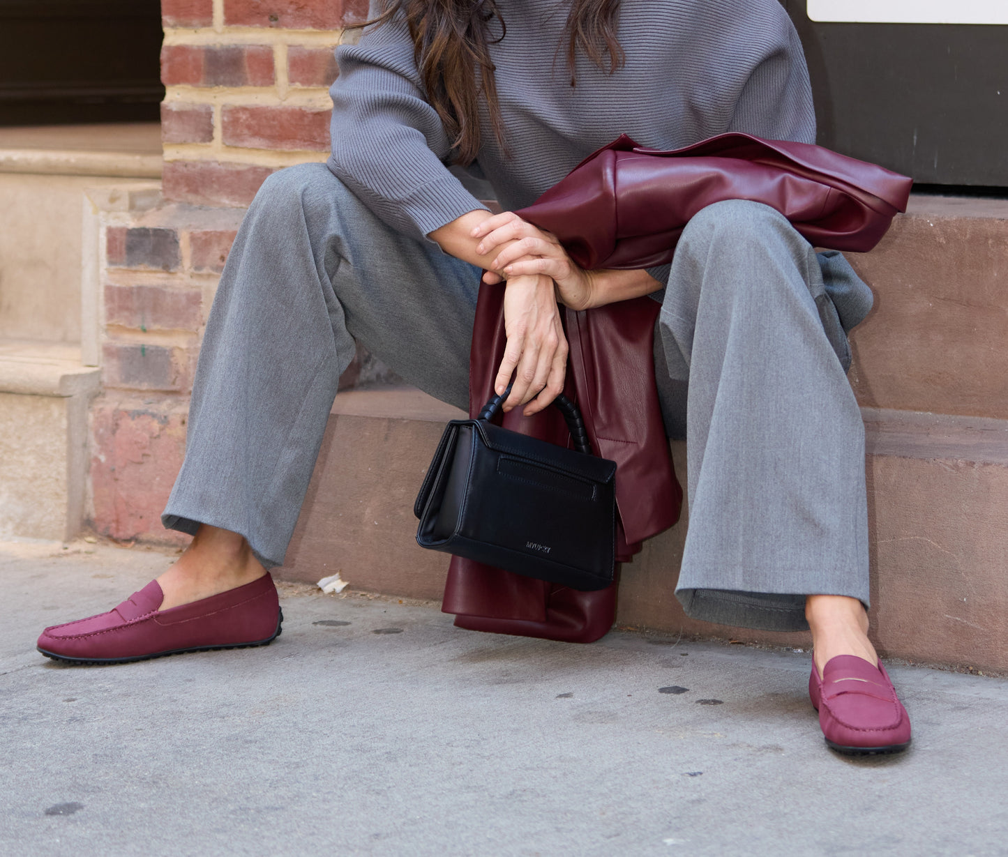 Madrid Burgundy Nubuck Driver Mocassin