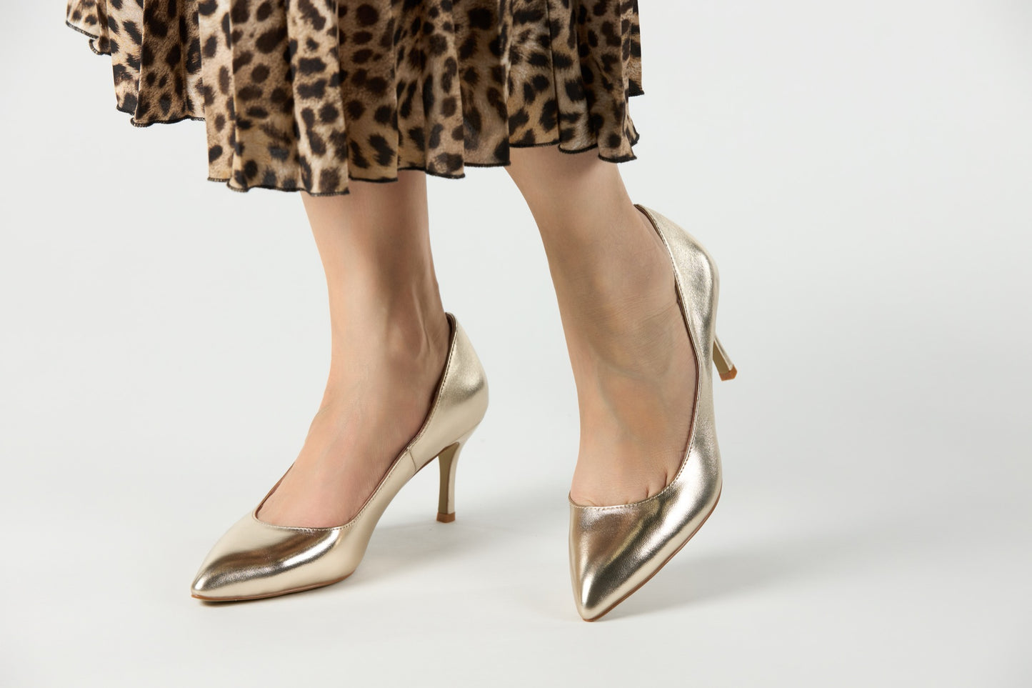 Paris Gold Metallic Heels