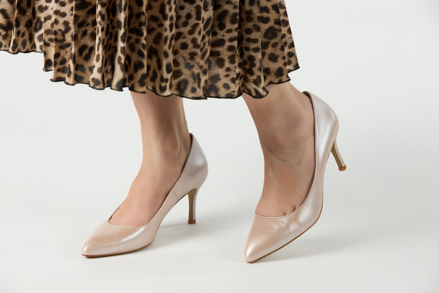 Paris Pearl Metallic Heels