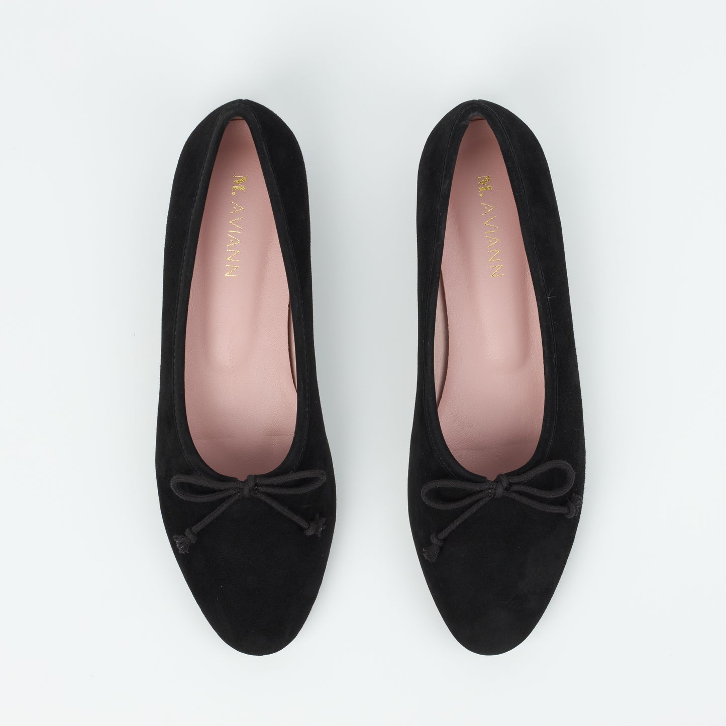Roma Black Suede Elegant Leather Flat