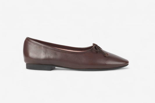 Roma Brown Elegant Leather Flat