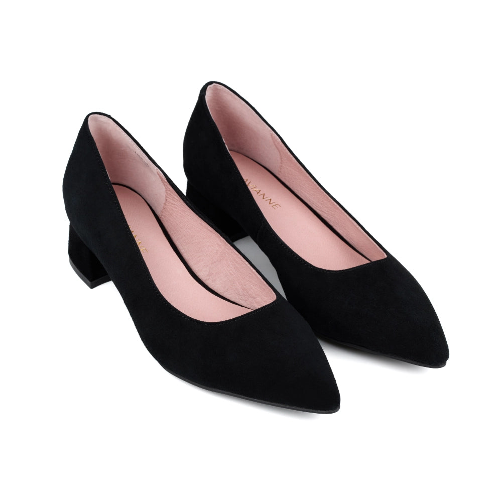 Lisbon Suede Heels Black