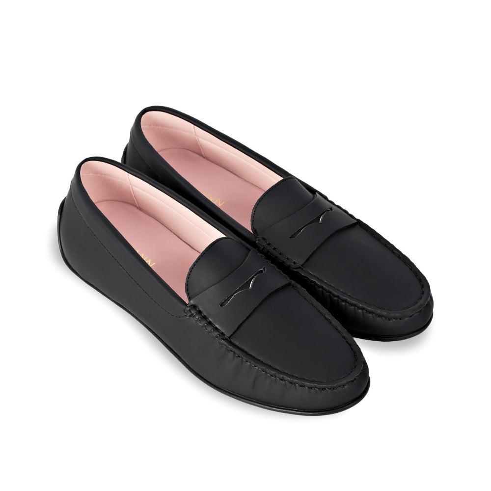MADRID Black Gum Leather Driver Mocassin