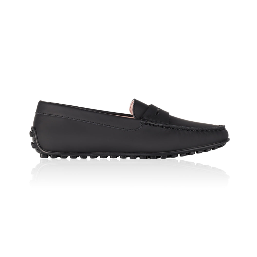 MADRID Black Gum Leather Driver Mocassin