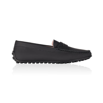 MADRID Black Gum Leather Driver Mocassin