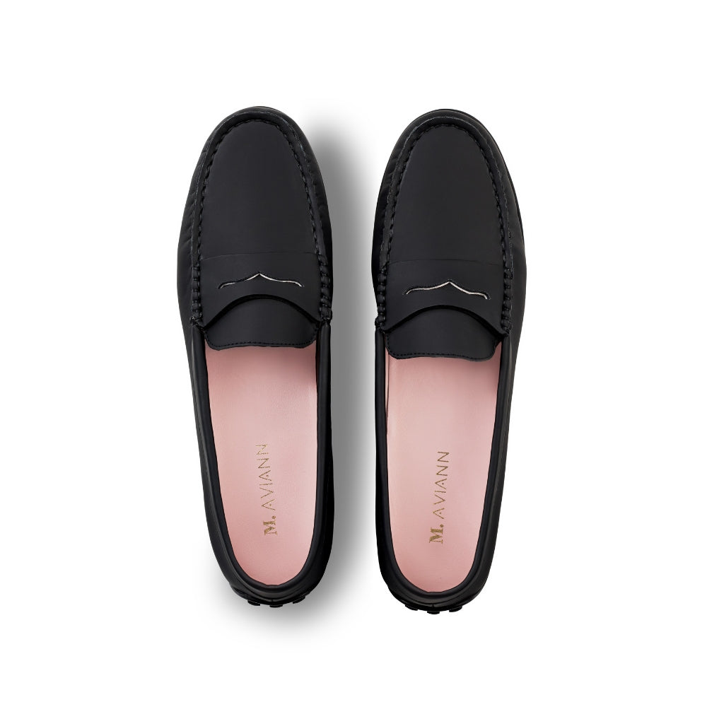 MADRID Black Gum Leather Driver Mocassin