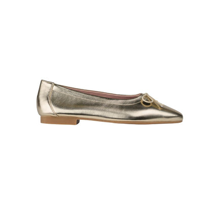 Geneva Gold Metallic Flats
