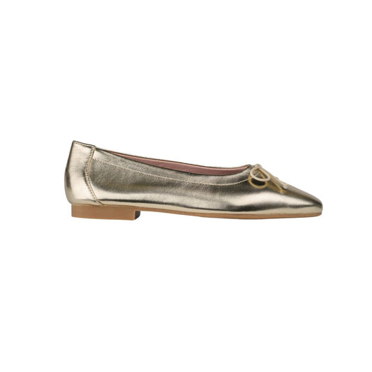 Geneva Gold Metallic Flats