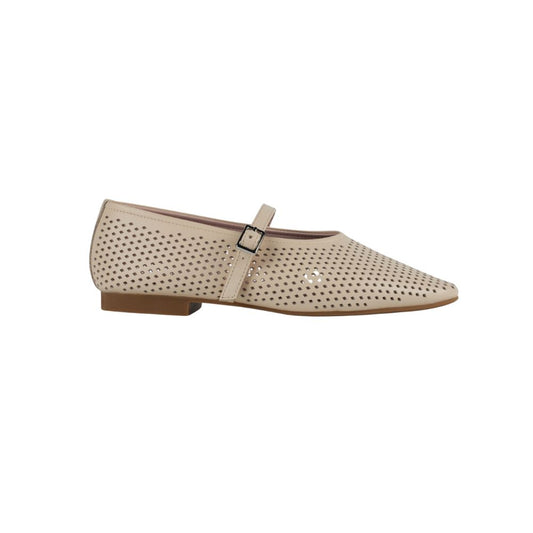 Richmond Bone Perforated Leather Mary Jane