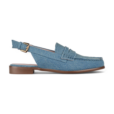 Stamford Denim Sling Back Flats