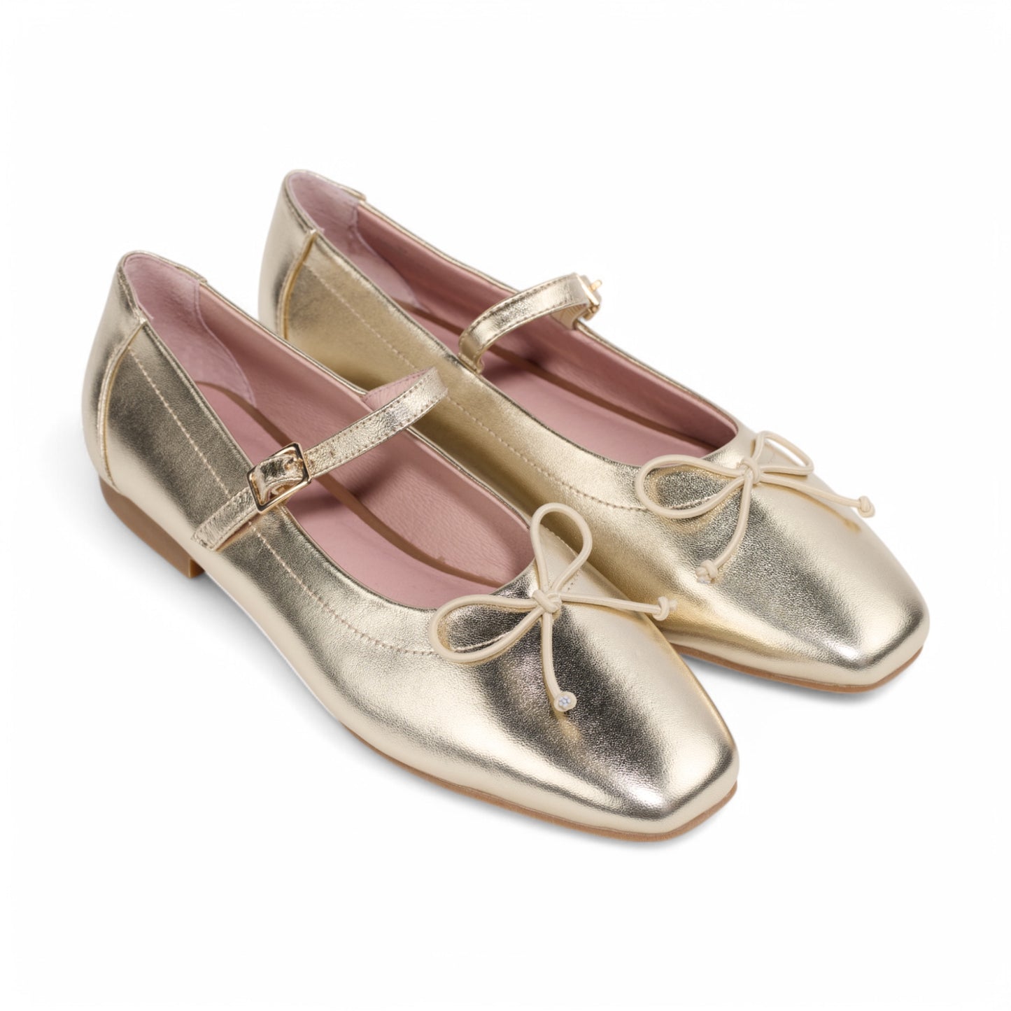 Geneva MJ Gold Metallic Flats