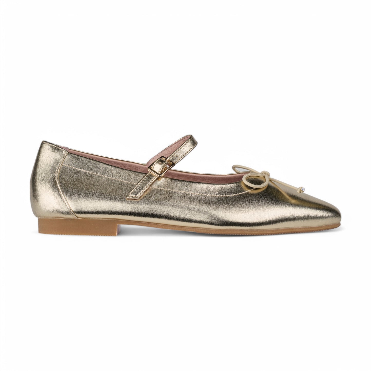 Geneva MJ Gold Metallic Flats