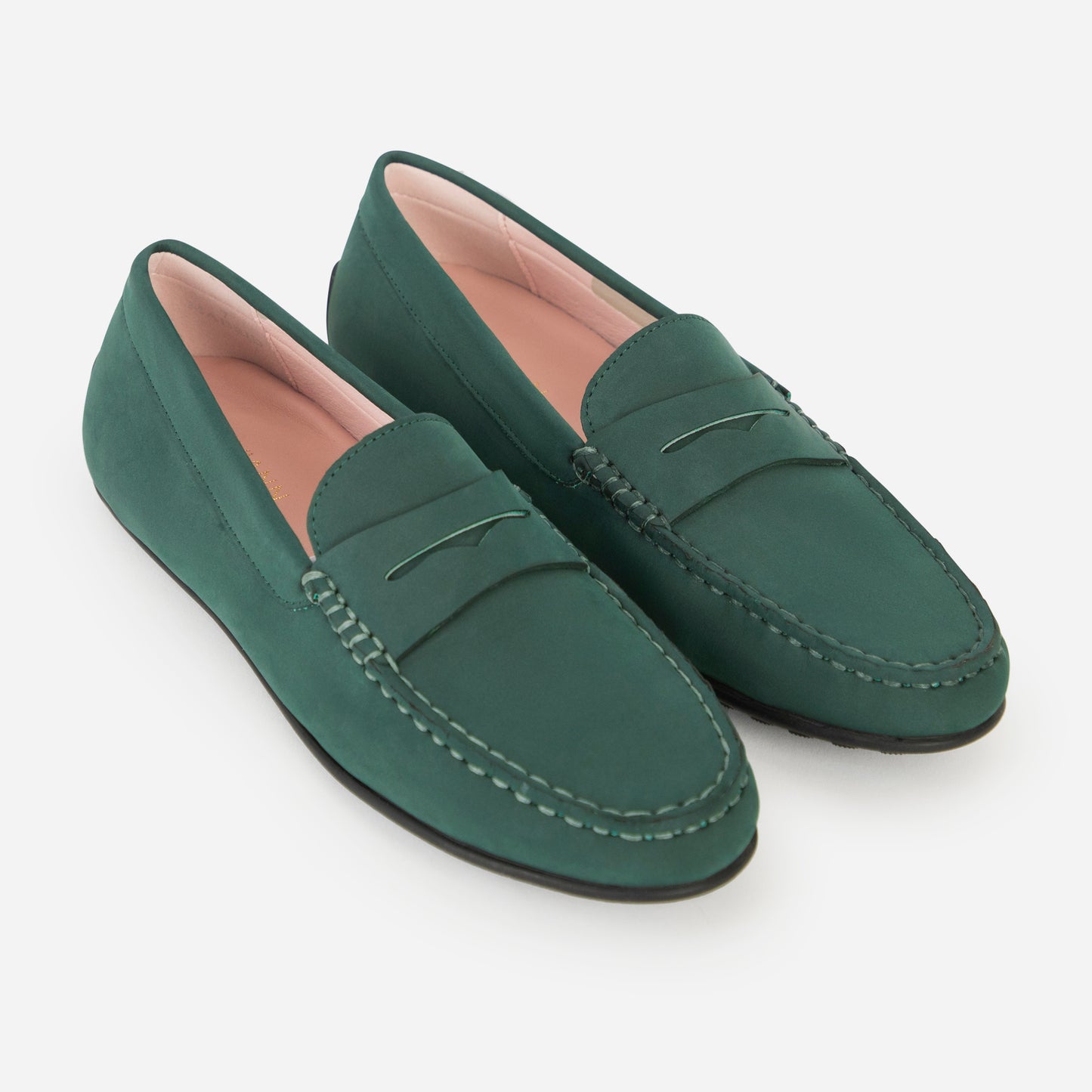 Madrid Green Nubuck Driver Mocassin